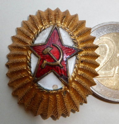 VANHA CCCP Kokardi Upseeri 1950-l Messinkiä