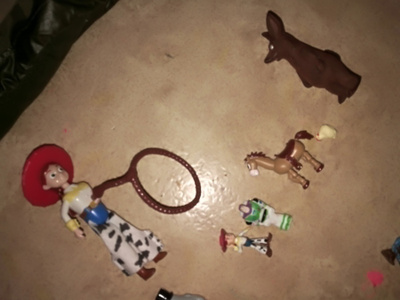Toy story hahmo figure tyttö ja ratsu pienoismalli - 4 &5 cm