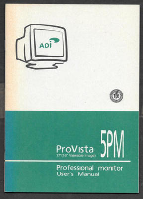 Pro Vista 5PM - Users Manual