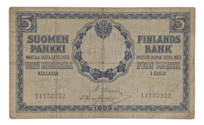 5 Markkaa 1909 14100202 SNY 130.5