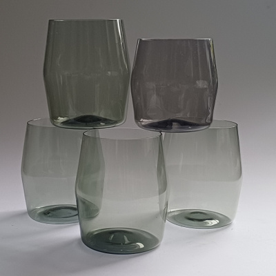 Harmaat i-103 juomalasit 5 kpl, Timo Sarpaneva, Iittala