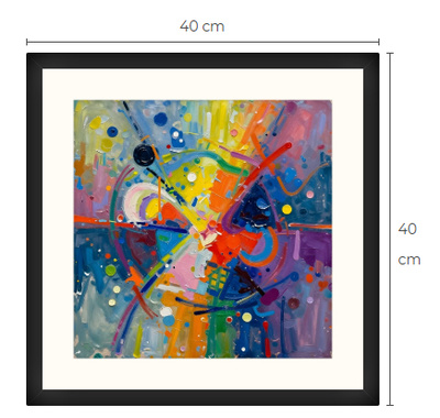 Uusi uniikki abstrakti art print taulu 40 cm x 40 cm