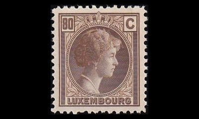 Luxemburg 174 ** Charlotte 80 C oliivinruskea (1926)