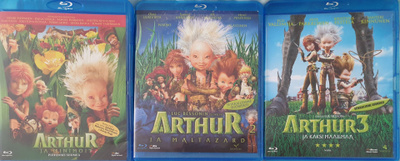 ARTHUR 1 - 3 BLU-RAY SUOMIPUHE LUC BESSON