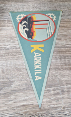 Karkkila vintage iso matkailuviiri 1960-luvulta