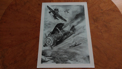 Jatkosota Ilmataistelu Hävittäjät Sotapiirros Lindeberg 1942