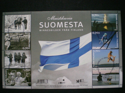 FDC-leimattu blokki Muistikuvia Suomesta - LaPe BL47 o
