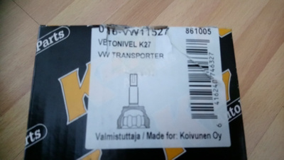 Transporter Vetonivelen Suojakumi K27 016-VW11527 861005