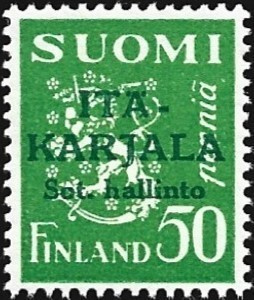 1941 I-K Vihreä lisäpainama 50 p Normaali A ** LaPe 8 I