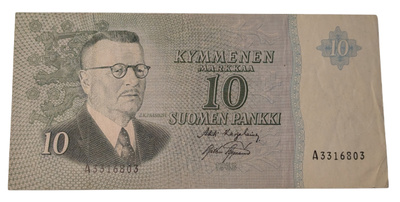 10 Markkaa 1963 ilman Litt A3316803