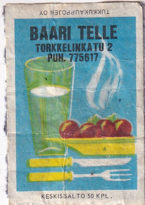 Baari Telle, Torkkelinkatu 2  6/1