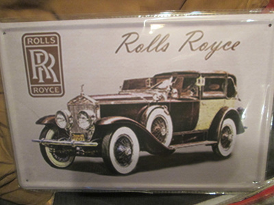 Peltikyltti Rolls Royce