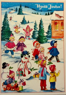 Lapset ja lumiukko