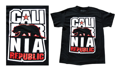 UUSI CALIFORNIA REPUBLIC T-PAITA (L)