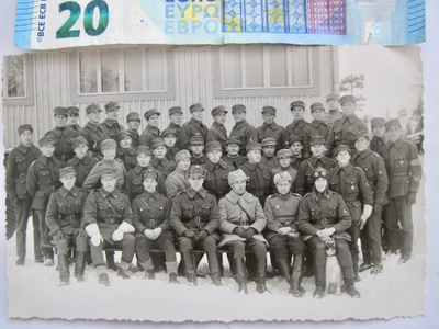 VANHA Valokuva Suojeluskunta KIVAT Merkit Koira Imatra 1935