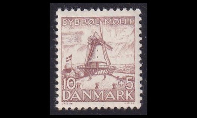 Tanska 235 ** Tuulimylly 10+5 öre (1937)