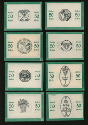 Itävalta Notgeld 8 x 50 Heller, Wippenham
