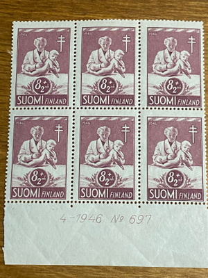 TUB 1946 8MK+3MK NUMERO KUUSILO**