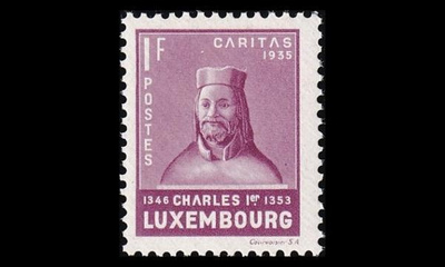 Luxemburg 287 ** Lastenapu 1 Fr + 25 C (1935)