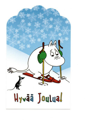 Muumi hiihtää ...°°HYVÄÄ JOULUA°° -KORTTI / Karto (MUUMI)