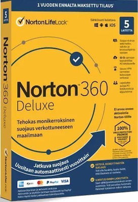 Norton 360 Deluxe 5 laitetta, 36kk