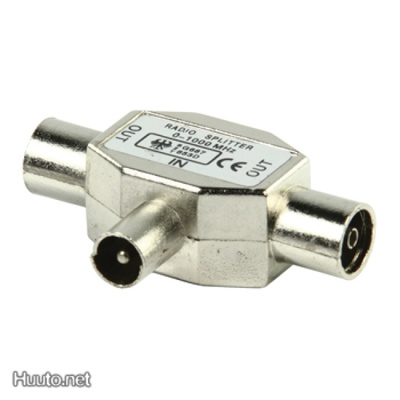 Radio splitter, Antenni jakaja uros - 2x naaras *UUSI*