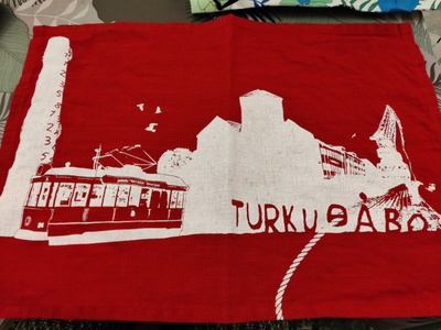 Pellava keittiöpyyhe Turku/Åbo