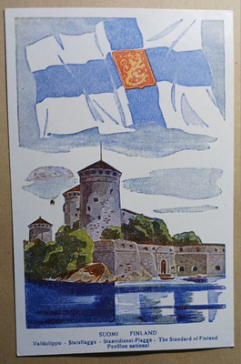 Valtiolippu Olavinlinnan yllä, Itsenäisyyden Liitto, p. 1986