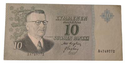 10 Markkaa 1963 ilman Litt A4769772