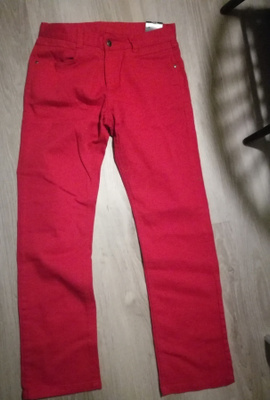 Hampton Chinos- Miesten punaiset farkut w32- L 32"