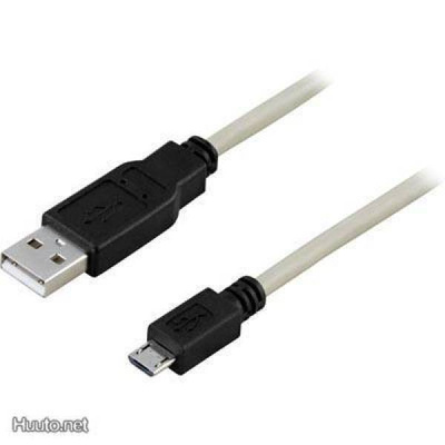Deltaco USB 2.0 kaapeli A uros - Micro B uros, 0.5m *UUSI*