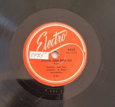 Savikiekko 1947 - A. Aimo - Electro 4003