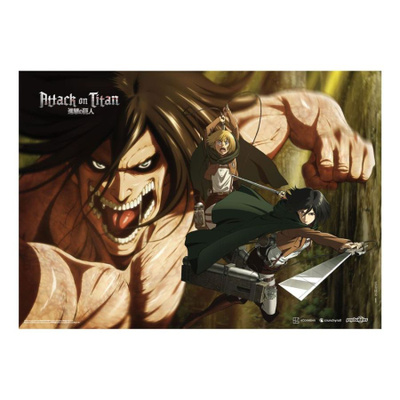 ATTACK ON TITAN FABRIC POSTER 84CM X 118CM	(19 039)	kangas j