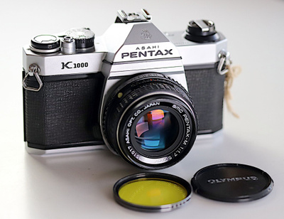 Filmikamera Pentax K1000 + SMC Pentax-M 1,7/50