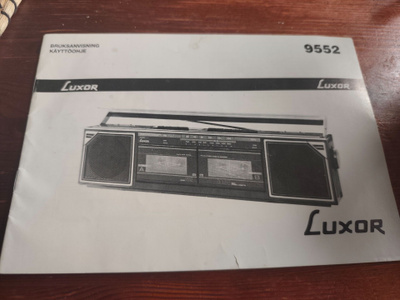 Luxor 9552 käyttöohje kasettisoitin