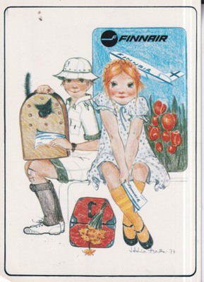 FINNAIR, lentokone , piirros, e100