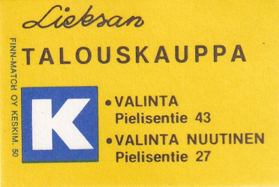 Lieksa, Talouskauppa, Valinta Nuutinen  b689