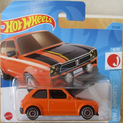Honda Civic Custom Hatchback Orange 1973 Hot Wheels 1:64