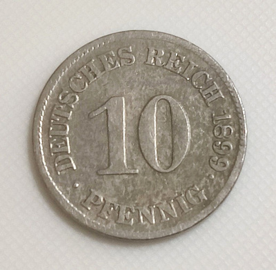 Saksa 10 Pfennig 1899E