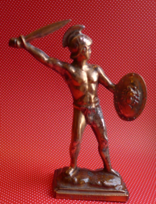 Figuuri soturi Kreikka Leonidas korkeus 18cm metallia
