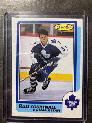 1986-87 OPC Hockey Russ Courtnall RC Rookie Card #174