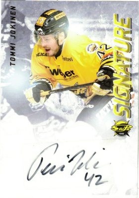 2015-16 Cardset TOMMI JOKINEN SaiPa Signature nimmari