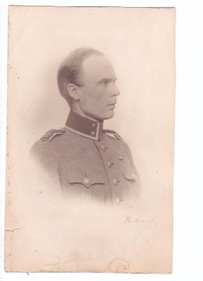 Valokuva Upseri Hyvä Merkki Markovilla Postikorttikoko 1923