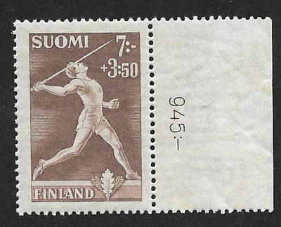 Urheilu 1945 7+3,50mk (LAPE 290) **