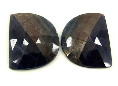 Safiiri kaksiväri pari 50/50 sininen-kuparihohto 51.46 ct
