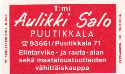Puutikkala, T:mi Aulikki Salo 4/15