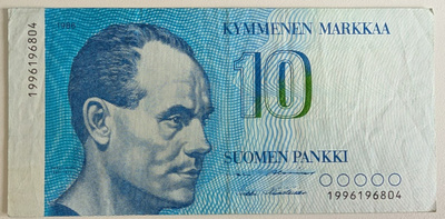 10 Markkaa 1986 Korvaava 1996196804
