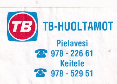 Pielavesi - Keitele, TB - Huoltamot  8/6