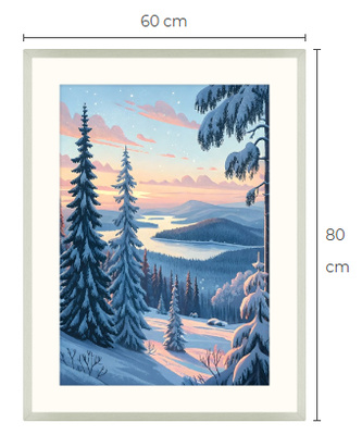 Uusi Talvimaisema Limited Edition taulu 60 cm x 80 cm