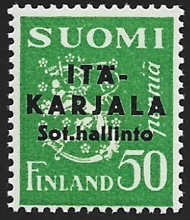 1941 I-K Musta lisäpainama 50 p normaali A ** LaPe I-K 1 I